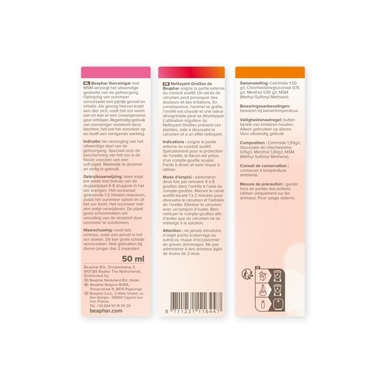 Beaphar - Oorreiniger. 50ml