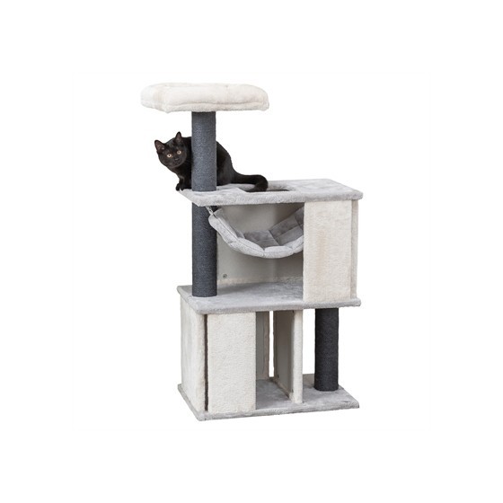 Trixie - Junior Krabpaal Harvey Met Borstel Wit / Zwart. 43cm