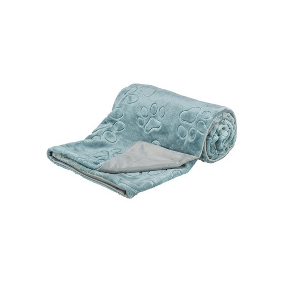 Trixie - Hondendeken Barry Softpluche Blauw / Grijs. 70x50cm