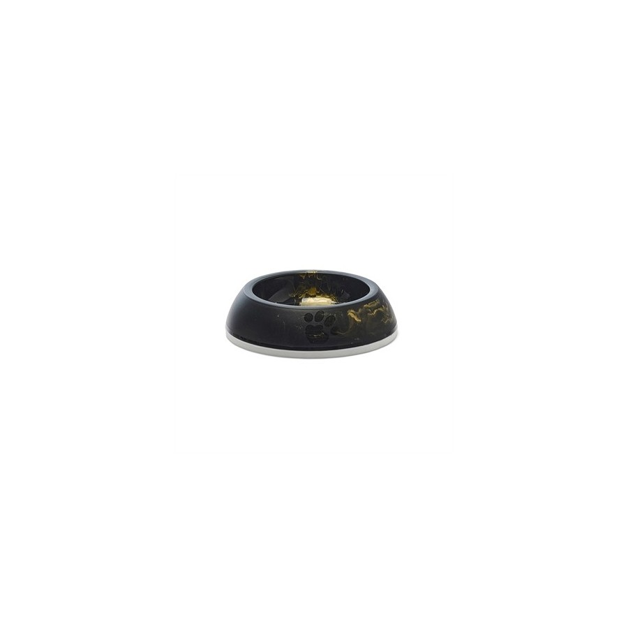 Savic - Voerbak Kat Delice Marble Zwart / Goud 10,5x10,5x4cm 200ml