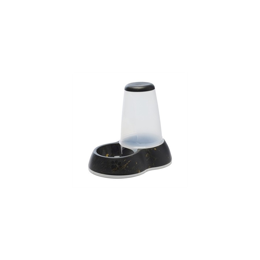 Savic - Voerdispencer Loop Marble Zwart / Goud, 32,5x22x29cm 3ltr