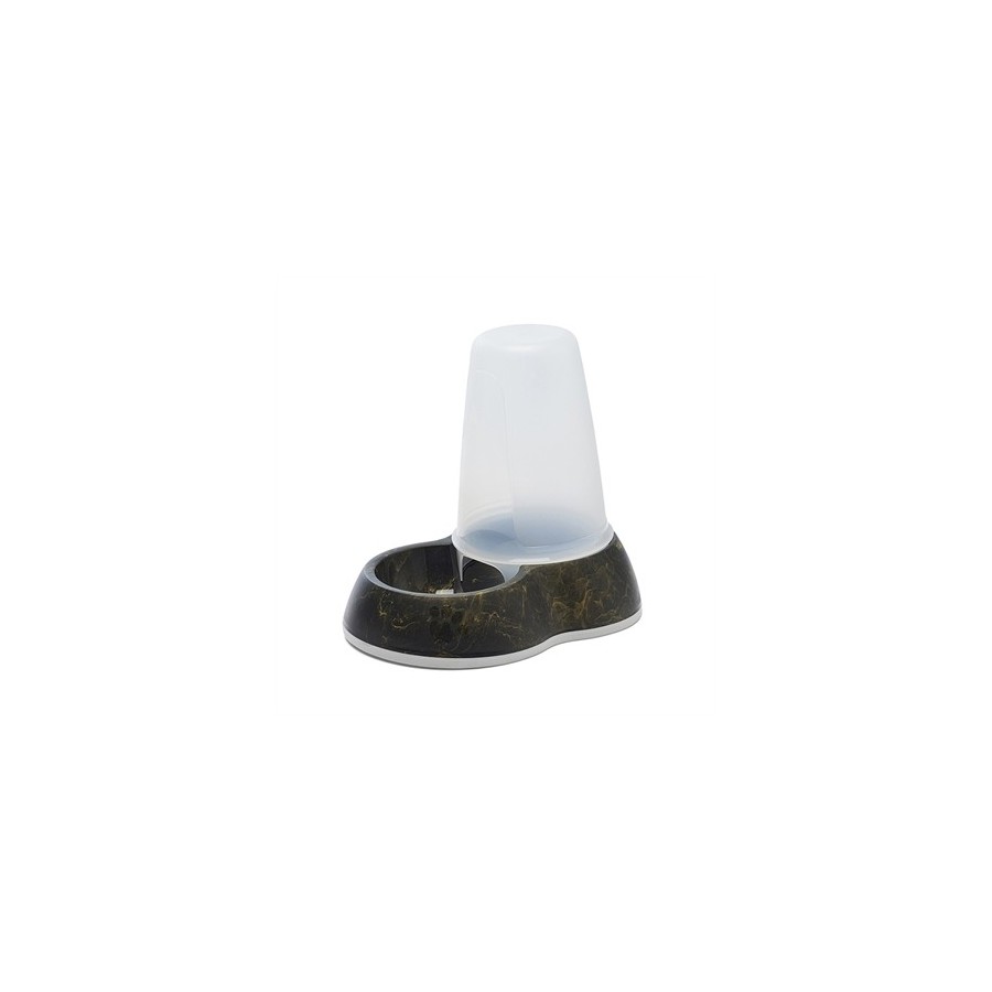 Savic - Voerdispencer Loop Marble Zwart / Goud, 26x17,5x23cm 1,5ltr