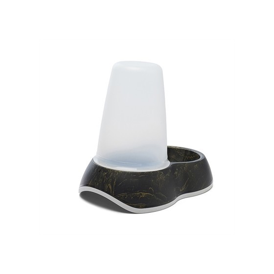Savic - Voerdispencer Loop Marble Zwart / Goud, 26x17,5x23cm 1,5ltr