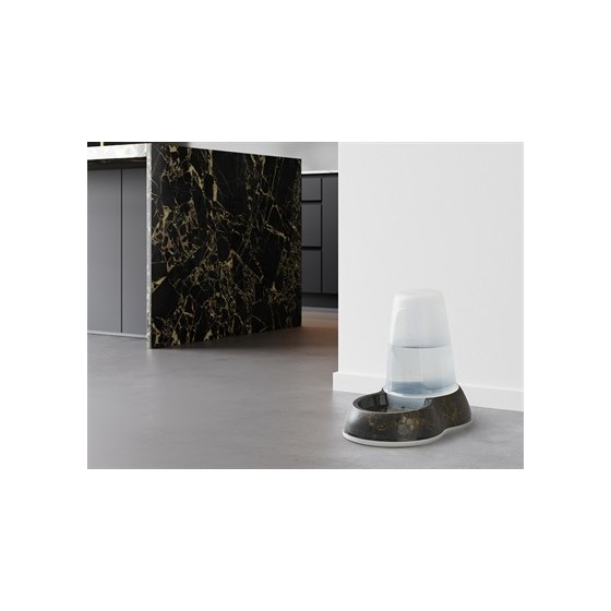 Savic - Drinkbak Loop Marble Zwart / Goud, 26x17,5x23cm 1,5ltr