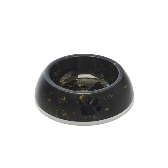 Savic - Voerbak Delice 3 Marble Zwart / Goud, 26x26x8cm 1,2ltr