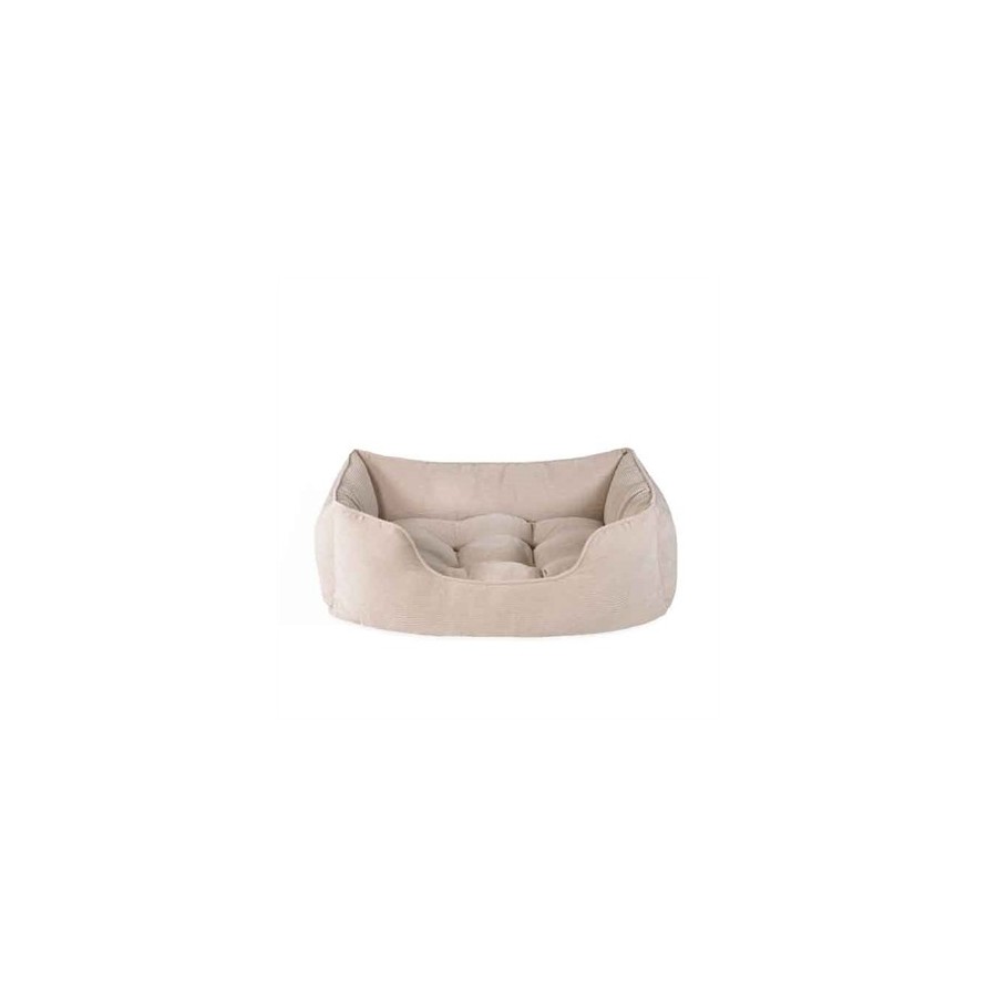 Rosewood - 40 Winks Hondenmand Cord Ribstof Beige 61x46x20cm