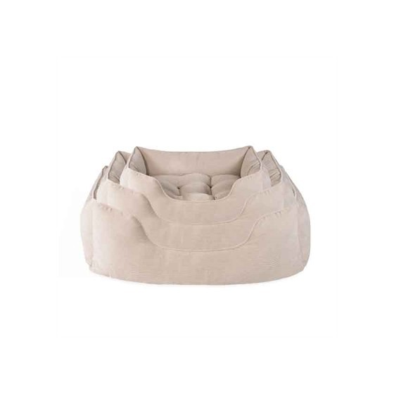 Rosewood - 40 Winks Hondenmand Cord Ribstof Beige 61x46x20cm