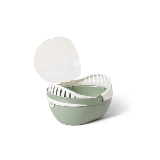 Savic - Transportbox Elmo Botanisch Groen. 30,5x24,5x20,5cm