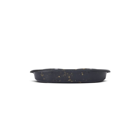 Savic - Butler Voerbak En Drinkbak Met Plateau Marble Zwart / Goud, 45x36x8cm 2x300ml
