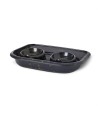 Savic - Butler Voerbak En Drinkbak Met Plateau Marble Zwart / Goud, 45x36x8cm 2x300ml