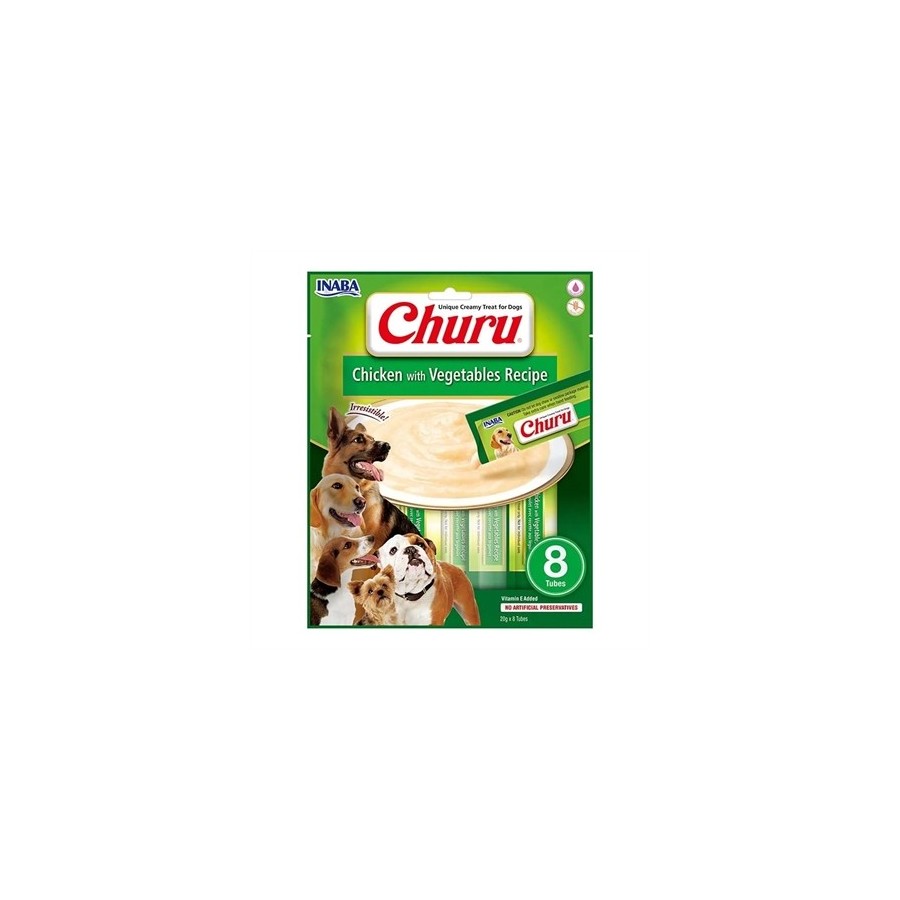 Inaba - Dog Churu Chicken With Vegetabels Recipe 8x20gr