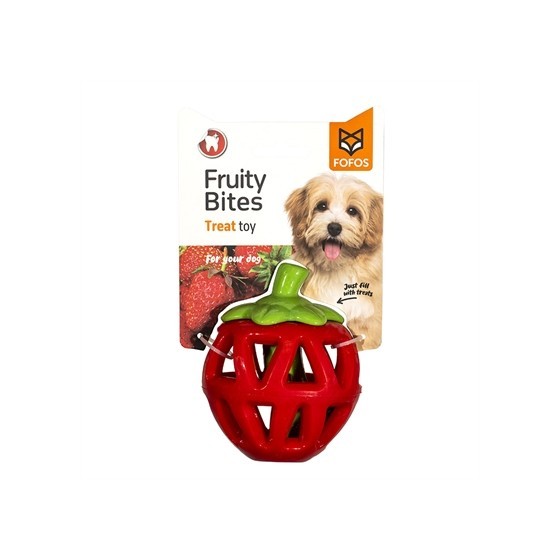 Fofos - Fruity-Bites Treat Dispenser Aardbei. 11x9x7cm