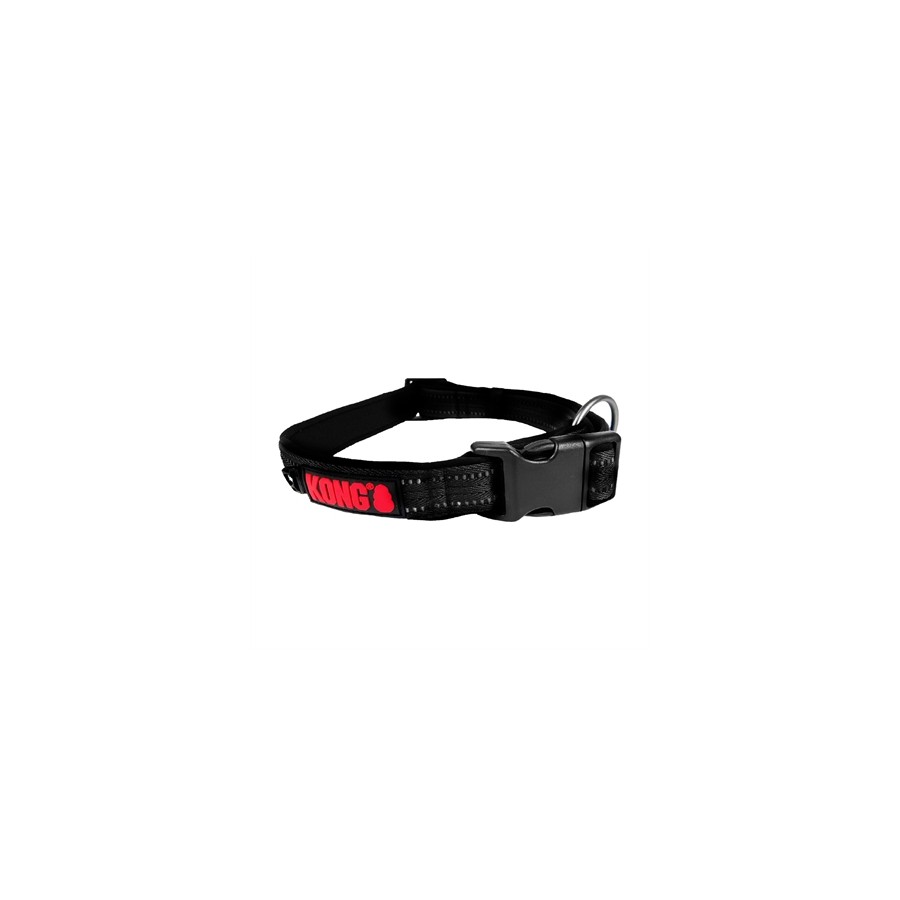 Kong - Halsband Hond Nylon Zwart. 45-66cm