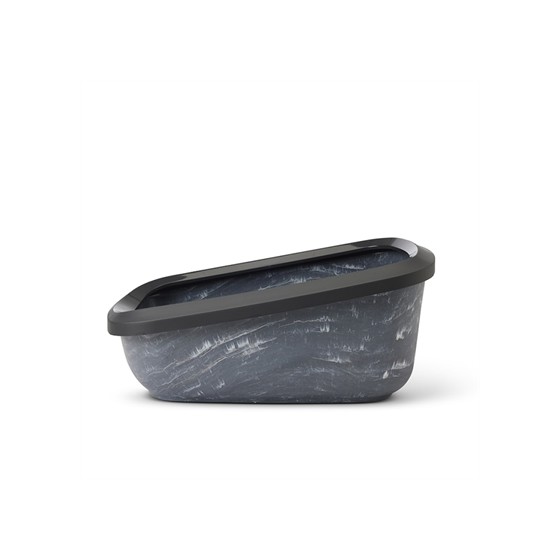 Savic - Kattenbak Aseo Jumbo Marble Grijs / Zwart. 67,5x48,5x29cm