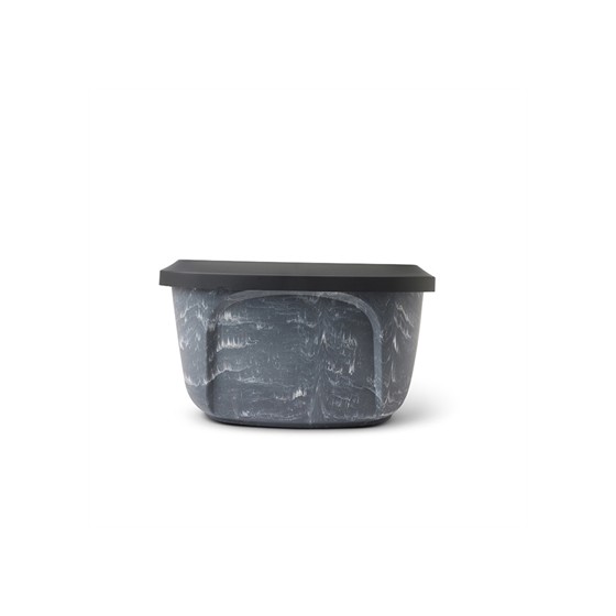 Savic - Kattenbak Aseo Jumbo Marble Grijs / Zwart. 67,5x48,5x29cm