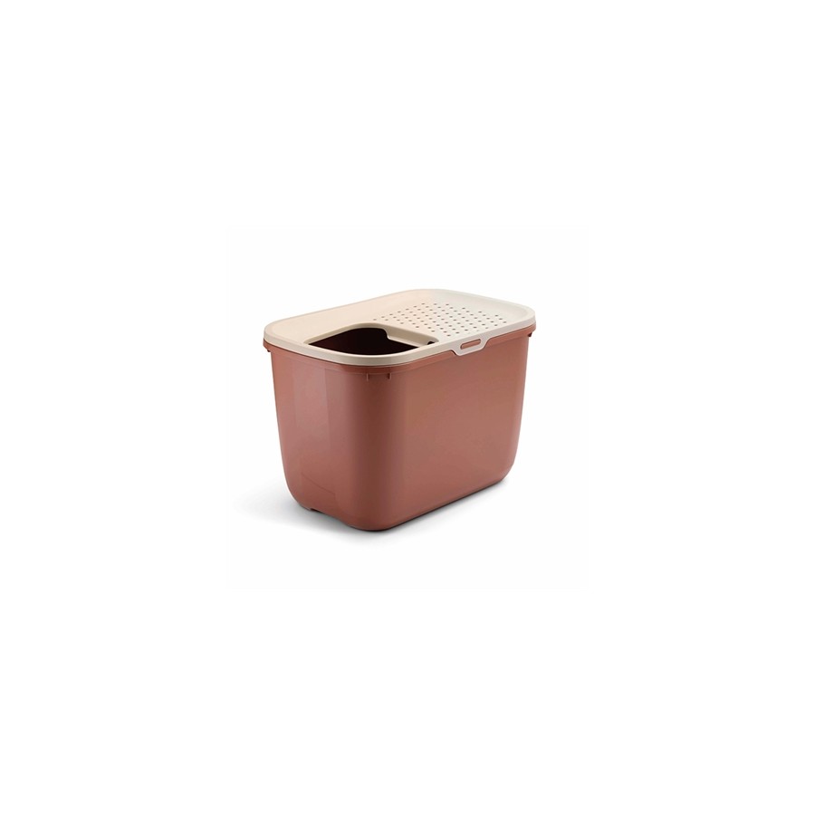Savic - Kattenbak Hop In Champagne Roze / Terracotta. 58,5x39x39,5cm