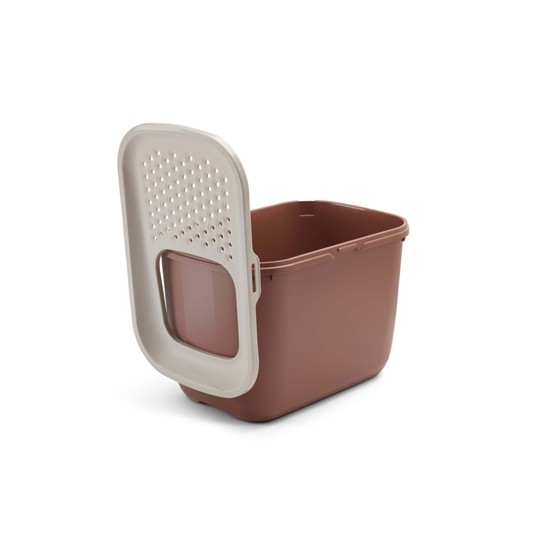 Savic - Kattenbak Hop In Champagne Roze / Terracotta. 58,5x39x39,5cm
