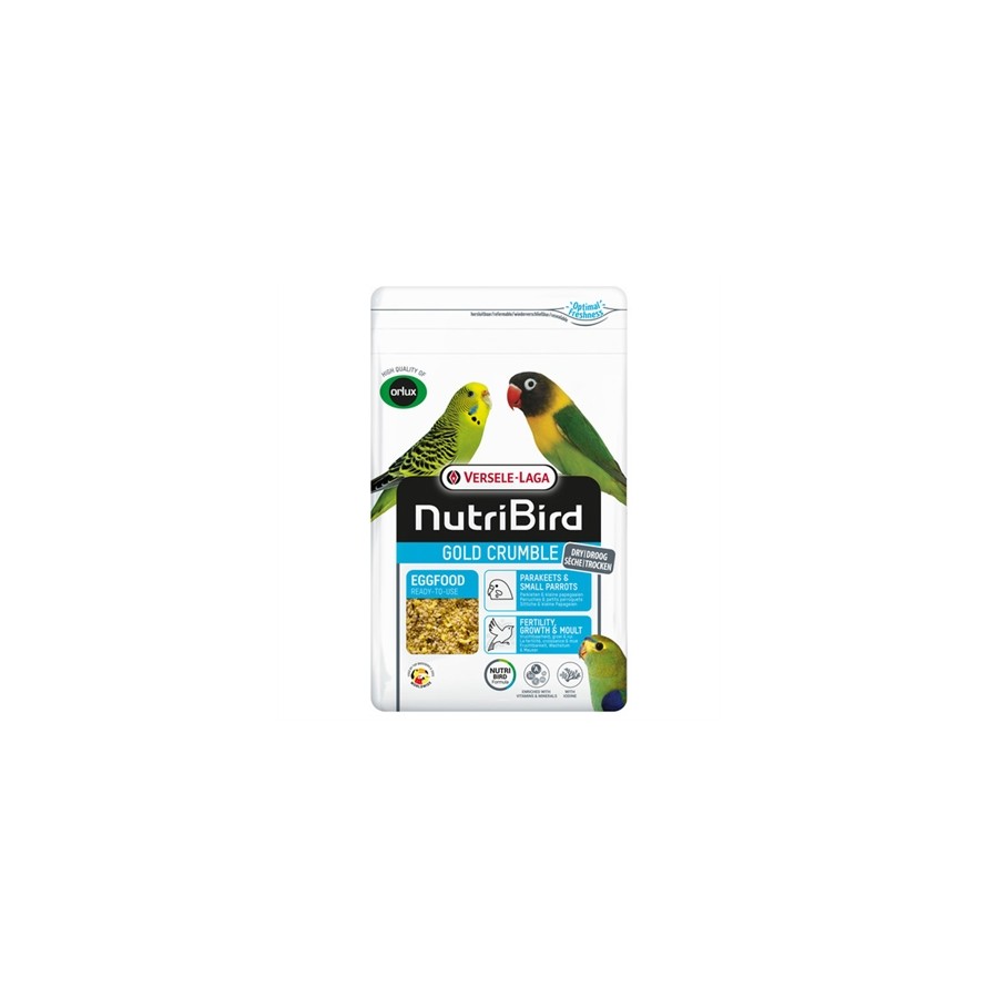Nutribird - Gold Crumble Droog Eivoer Parkieten / Kleine Papegaaien. 1kg