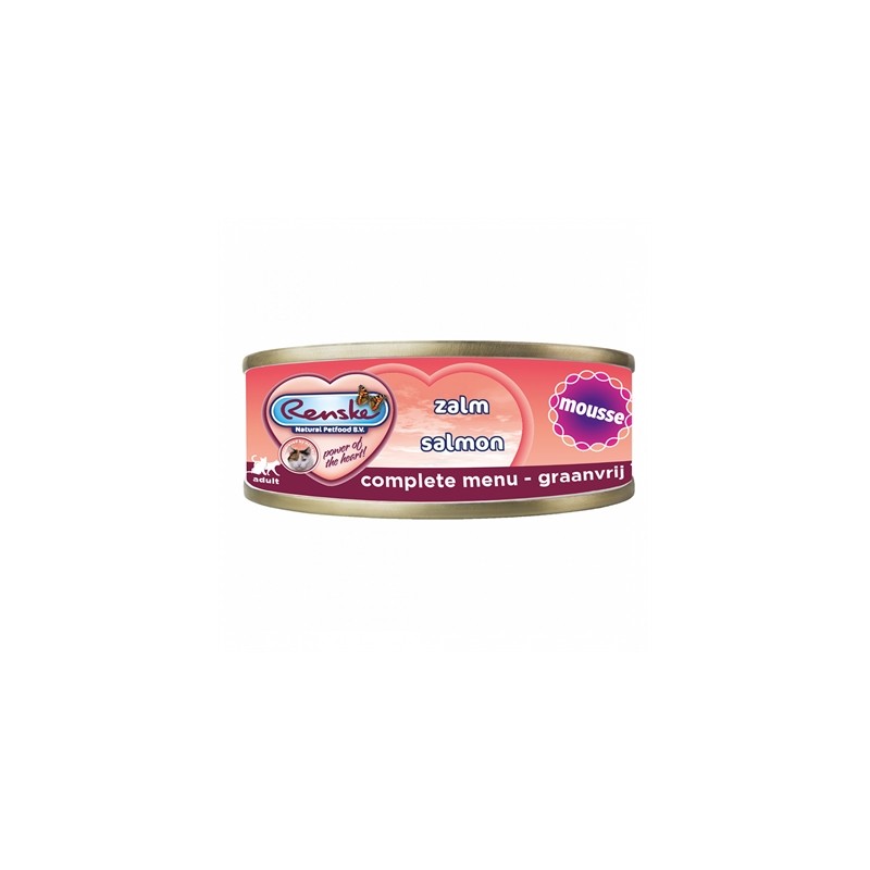 Renske - Kat Vers Bereid Mousse Zalm Graanvrij. 24x70gr