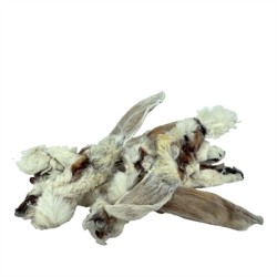 Petsnack - Konijnenoren Met Vacht. 200gr