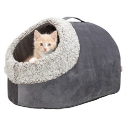 Trixie - Kattenmand Iglo Calida Warmtereflecterend Grijs-Wit / Zwart. 50x30x35cm