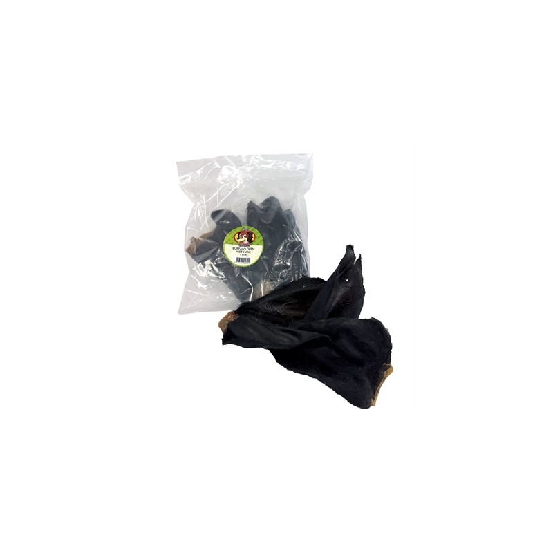 Petsnack - Buffalo Oren Met Haar. 4st