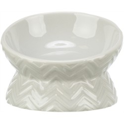 Trixie - Verhoogde Voerbak / Waterbak Keramiek Licht Taupe. 150ml 13cm