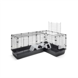 Savic - Clubix Corner Knaagdierkooi, Zwart