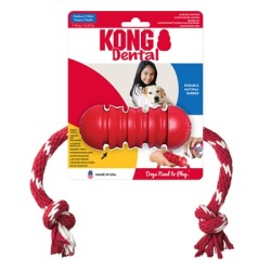 Kong - Dental Met Touw. 12x5x5cm