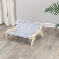 Trixie - Hangmat Hout Grijs. 47x24x38cm
