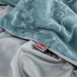 Trixie - Hondendeken Barry Softpluche Blauw / Grijs. 150x100cm