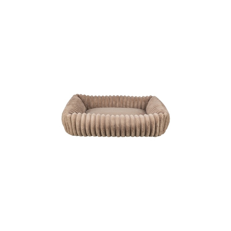 Trixie - Hondenmand Lonni Ribfluweel Hoekig Lichtbruin. 100x70cm