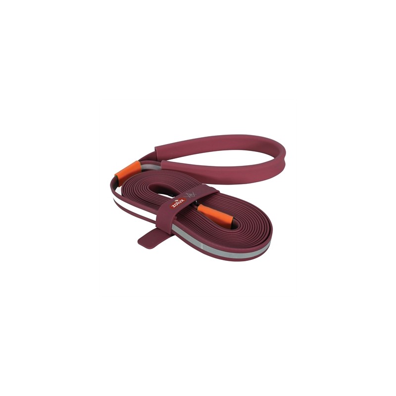 ZOLUX BVK SLEEPLIJN PLAT SILICONEN ROOD