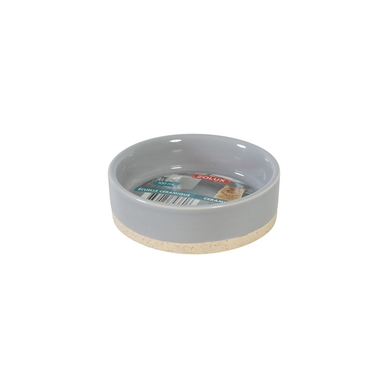 Zolux - Olaria Voerbak Keramiek Grijs. 10,3CM 100ML