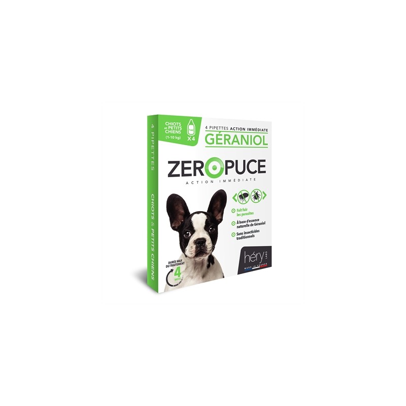 HERY ZEROPUCE VLOOIENDRUPPELS HOND GERANIOL ZONDER CHEMICALIEN