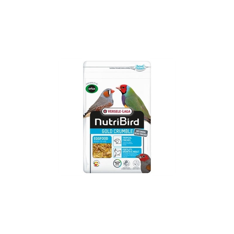 NUTRIBIRD GOLD CRUMBLE DROOG EIVOER TROPISCHE VOGELS