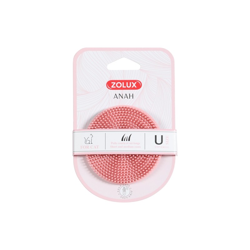 ZOLUX ANAH BORSTEL ROND RUBBER ROZE