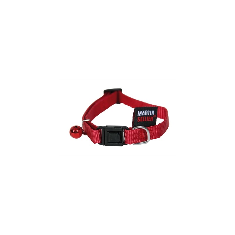 KATTENHALSBAND NYLON UNI ROOD