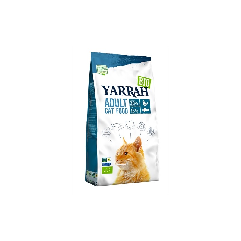 Yarrah Cat Biologische Brokken Vis (Msc) Zonder Toegevoegde Suikers 2,4 KG