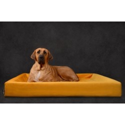 Bia - Royal Fluweel Hoes Hondenmand Oker, 60x50cm
