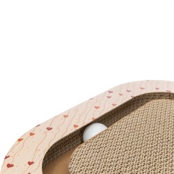 Trixie - Krabplank Valentijn Driehoekig Karton Abrikoos, 36x36x5cm