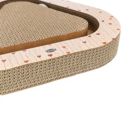 Trixie - Krabplank Valentijn Driehoekig Karton Abrikoos, 36x36x5cm