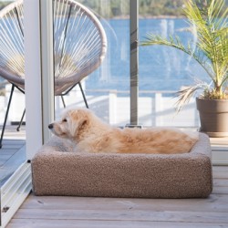 Bia Bed - Premium Hoes Teddy Beige, 85x70x15cm