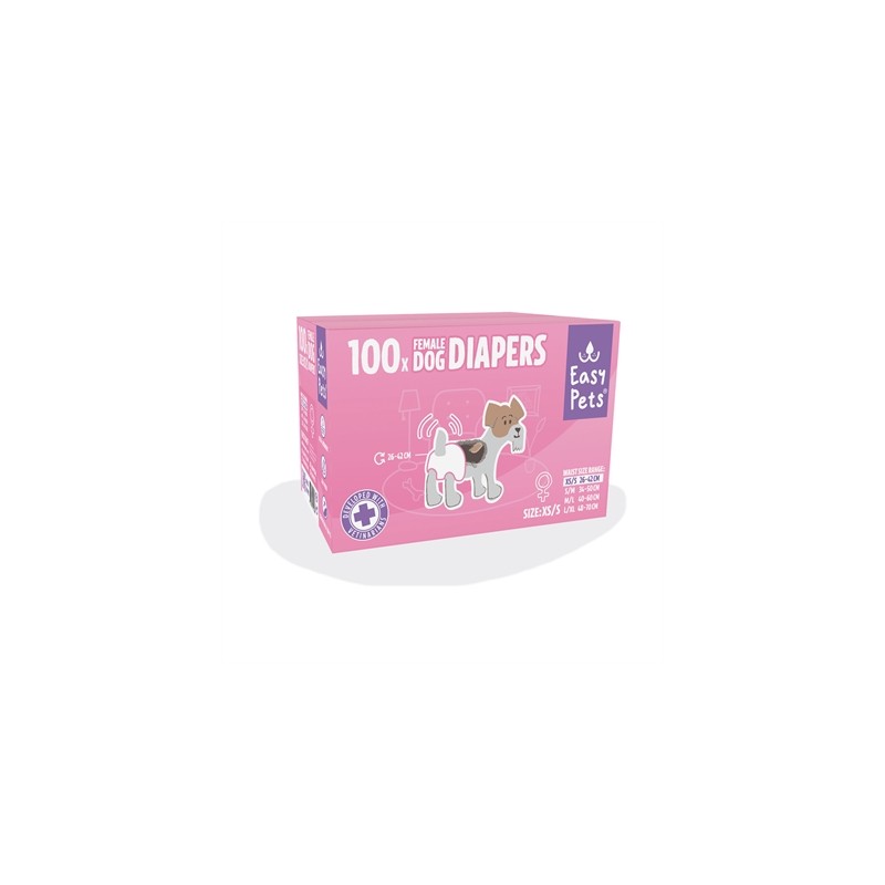 EasyPets - Hondenluier Teef, XS/S 100 st