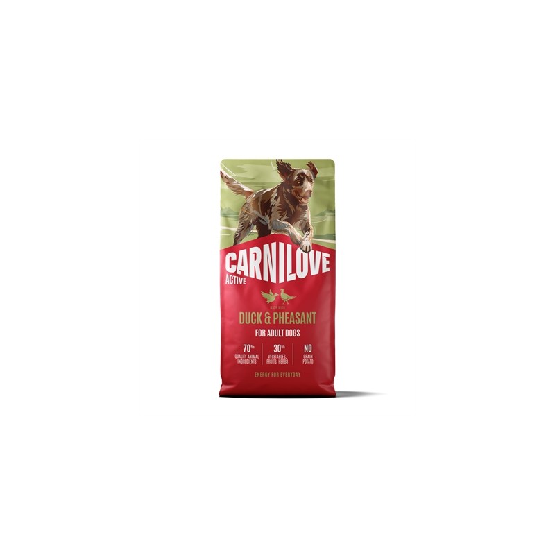Carnilove - Eend / Fazant Active Adult All Breeds. 12 kg