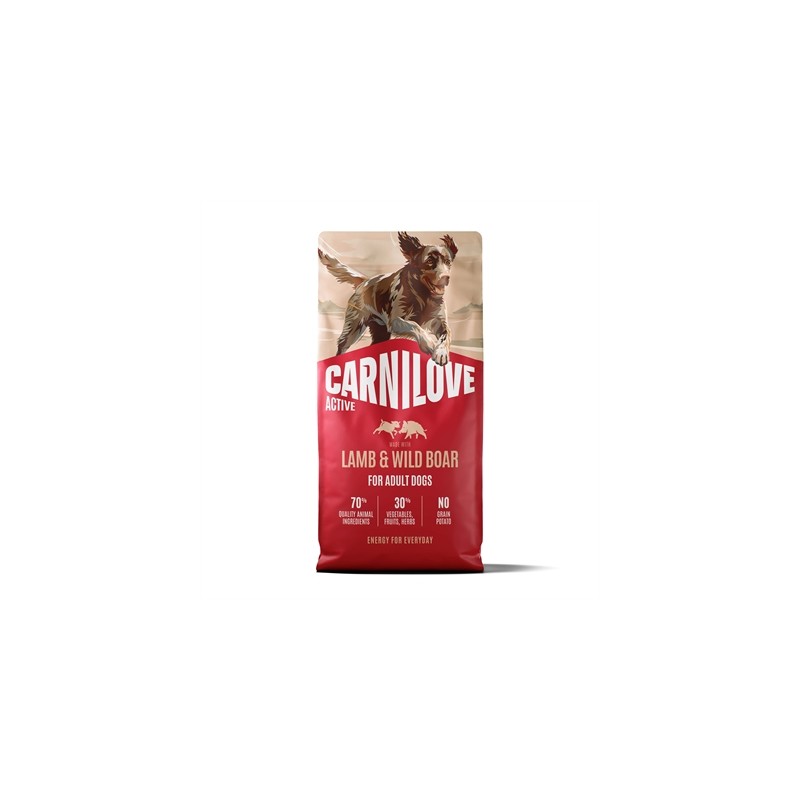 Carnilove - Lam / Wild Zwijn Active Adult All Breeds. 12 kg