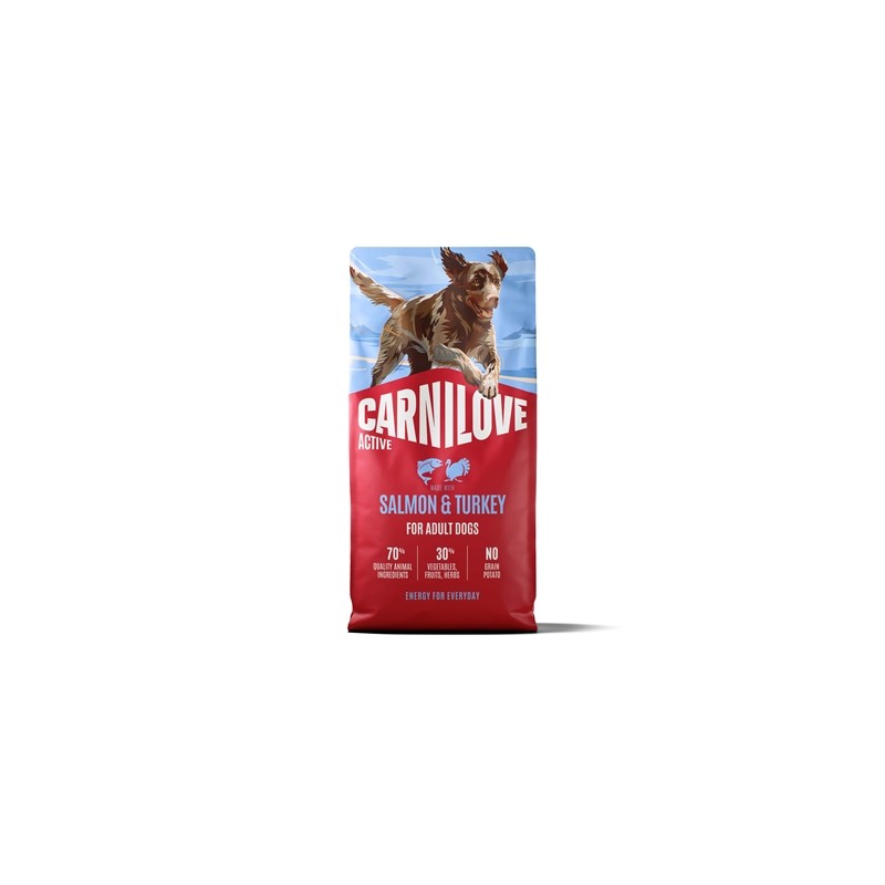 Carnilove - Zalm / Kalkoen Active Adult All Breeds. 12 kg
