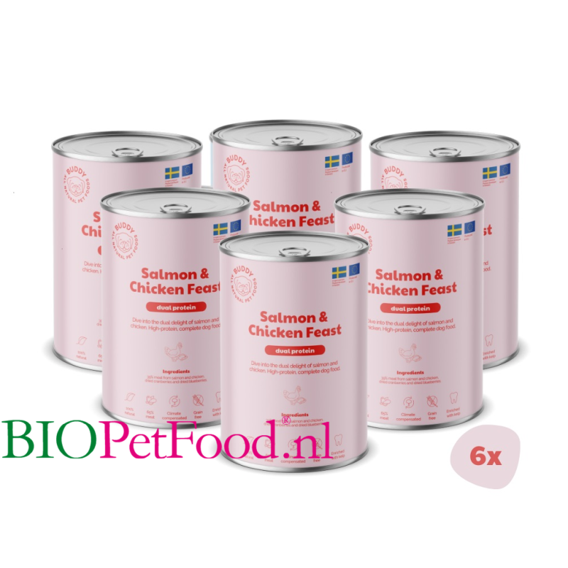 Buddy - Salmon & Chicken Feast, 6x 400 gr.